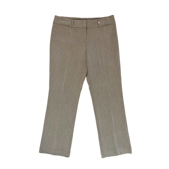 Anne Klein Womens Gray Bronze Colored Dress Pants Size 8P Petite Comfort Stretch - Picture 1 of 16